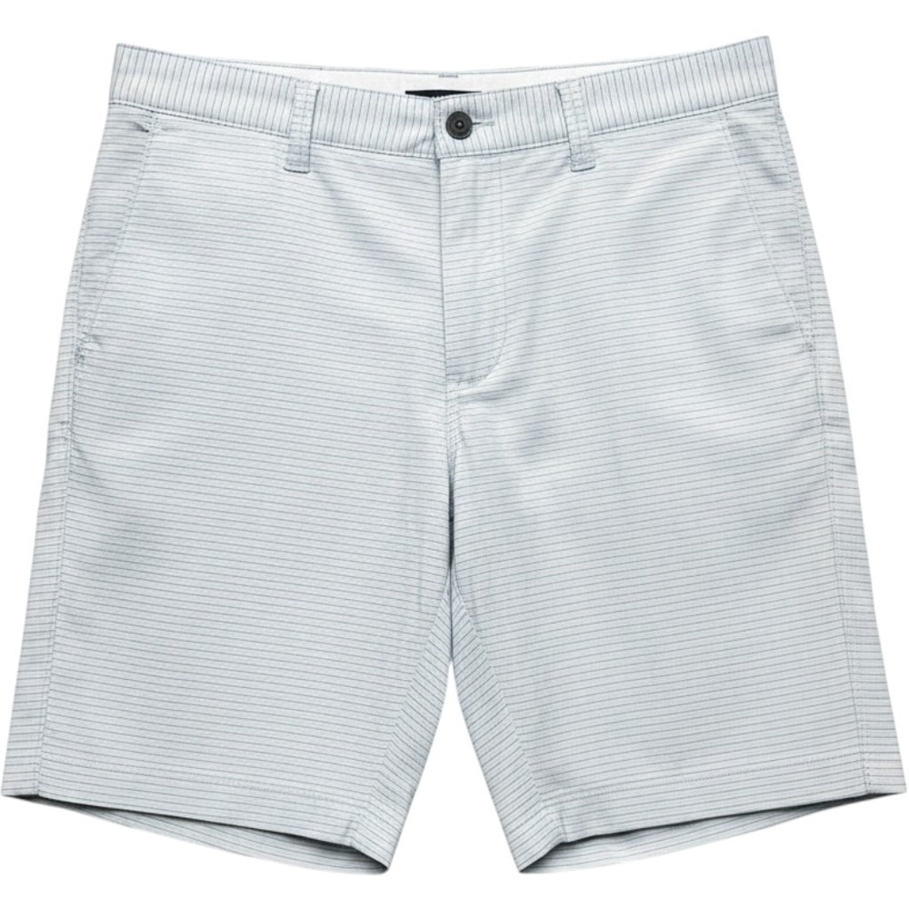 Callaway Mens Golf Shorts 36 Gray White Striped Performance Flat Front SU27110